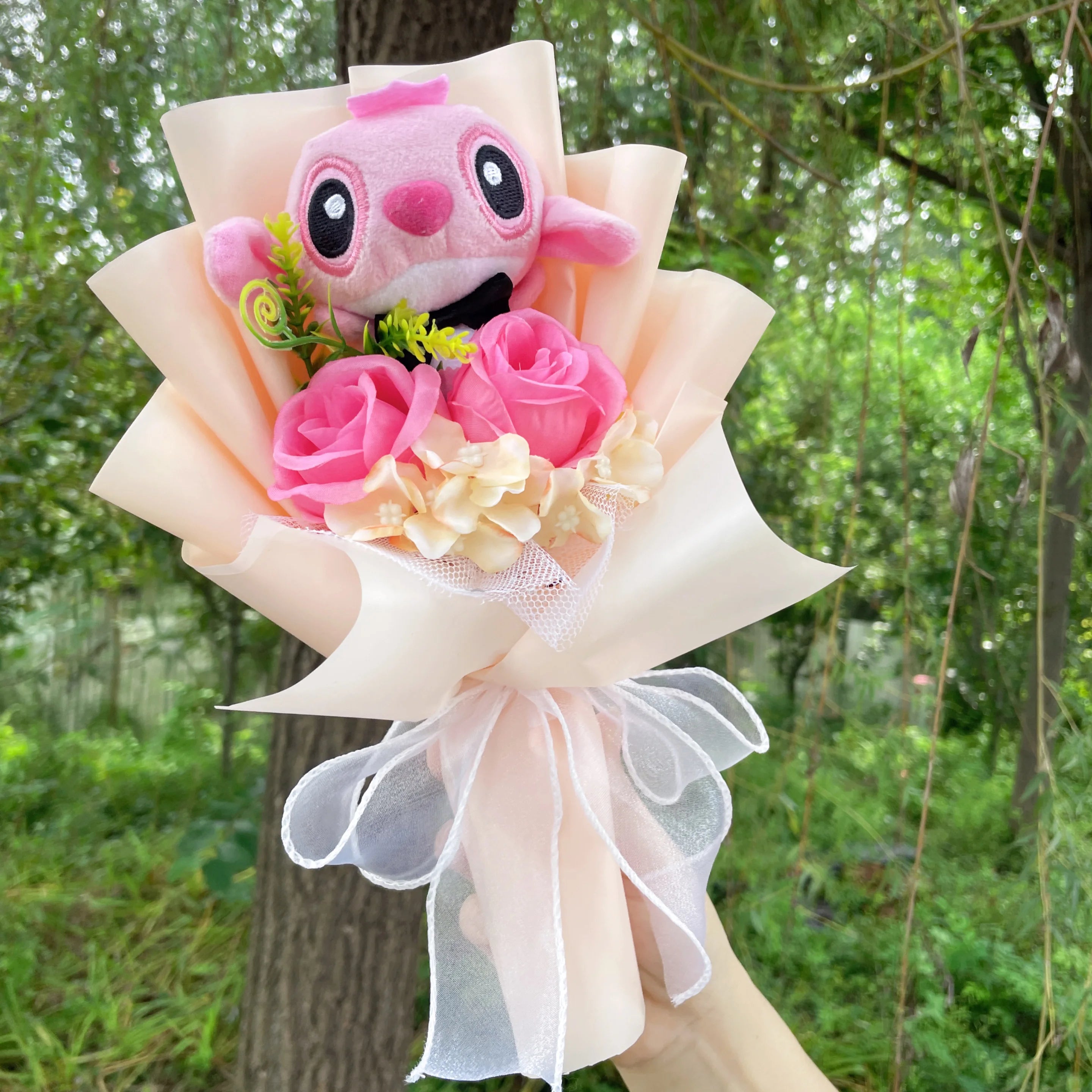 Anime Stitch Plush Bouquet Stuffed Super Soft Kids Doll Christmas Birthday Valentine Graduation Gifts - MisioBukiety.pl