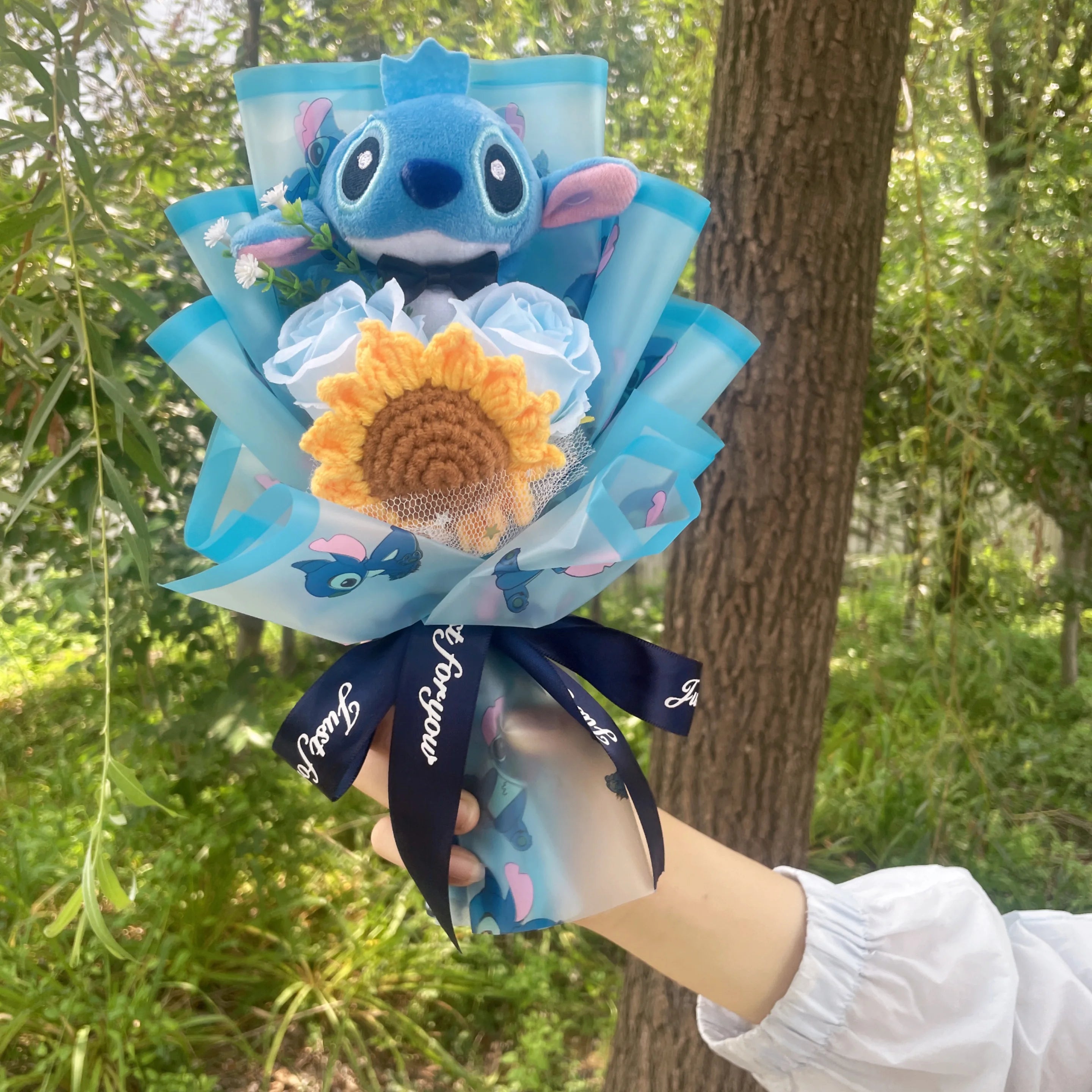 Anime Stitch Plush Bouquet Stuffed Super Soft Kids Doll Christmas Birthday Valentine Graduation Gifts - MisioBukiety.pl