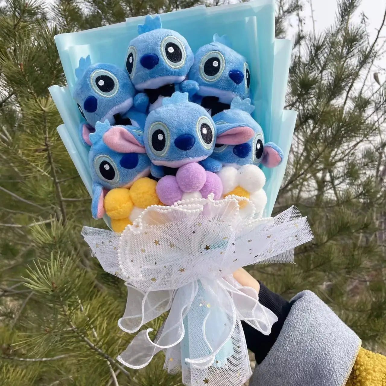 Anime Stitch Plush Bouquet Stuffed Super Soft Kids Doll Christmas Birthday Valentine Graduation Gifts - MisioBukiety.pl
