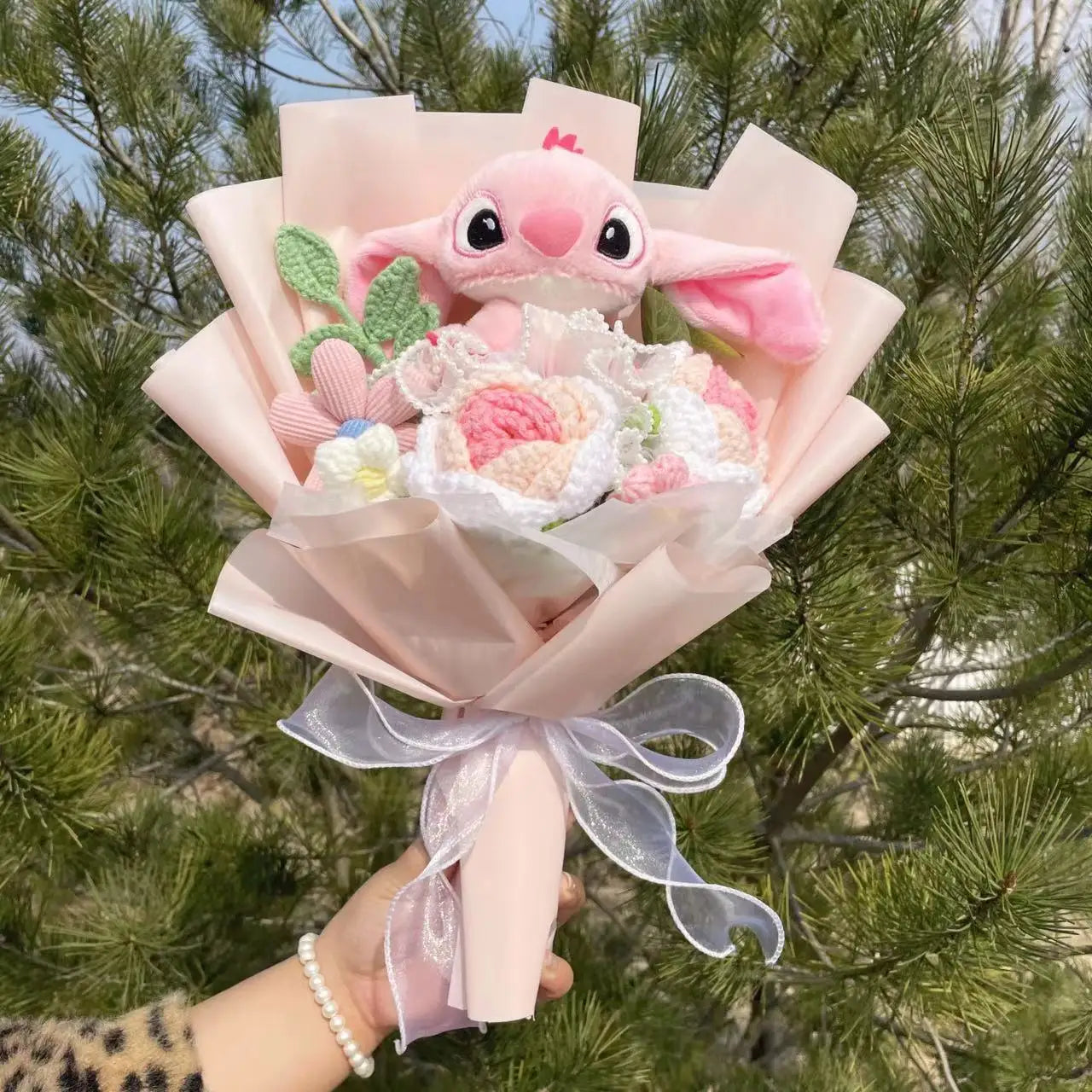 Anime Stitch Plush Bouquet Stuffed Super Soft Kids Doll Christmas Birthday Valentine Graduation Gifts - MisioBukiety.pl