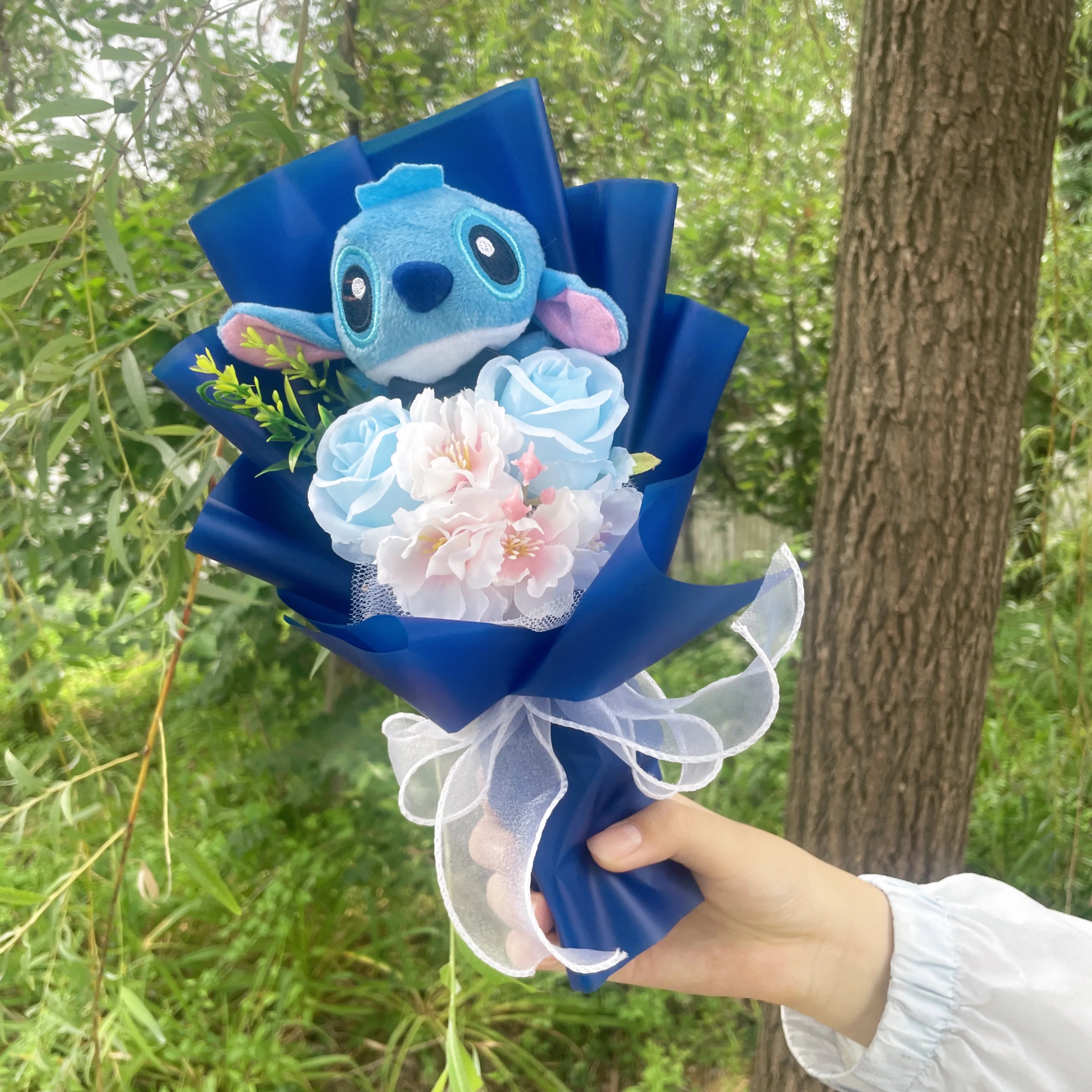 Anime Stitch Plush Bouquet Stuffed Super Soft Kids Doll Christmas Birthday Valentine Graduation Gifts - MisioBukiety.pl
