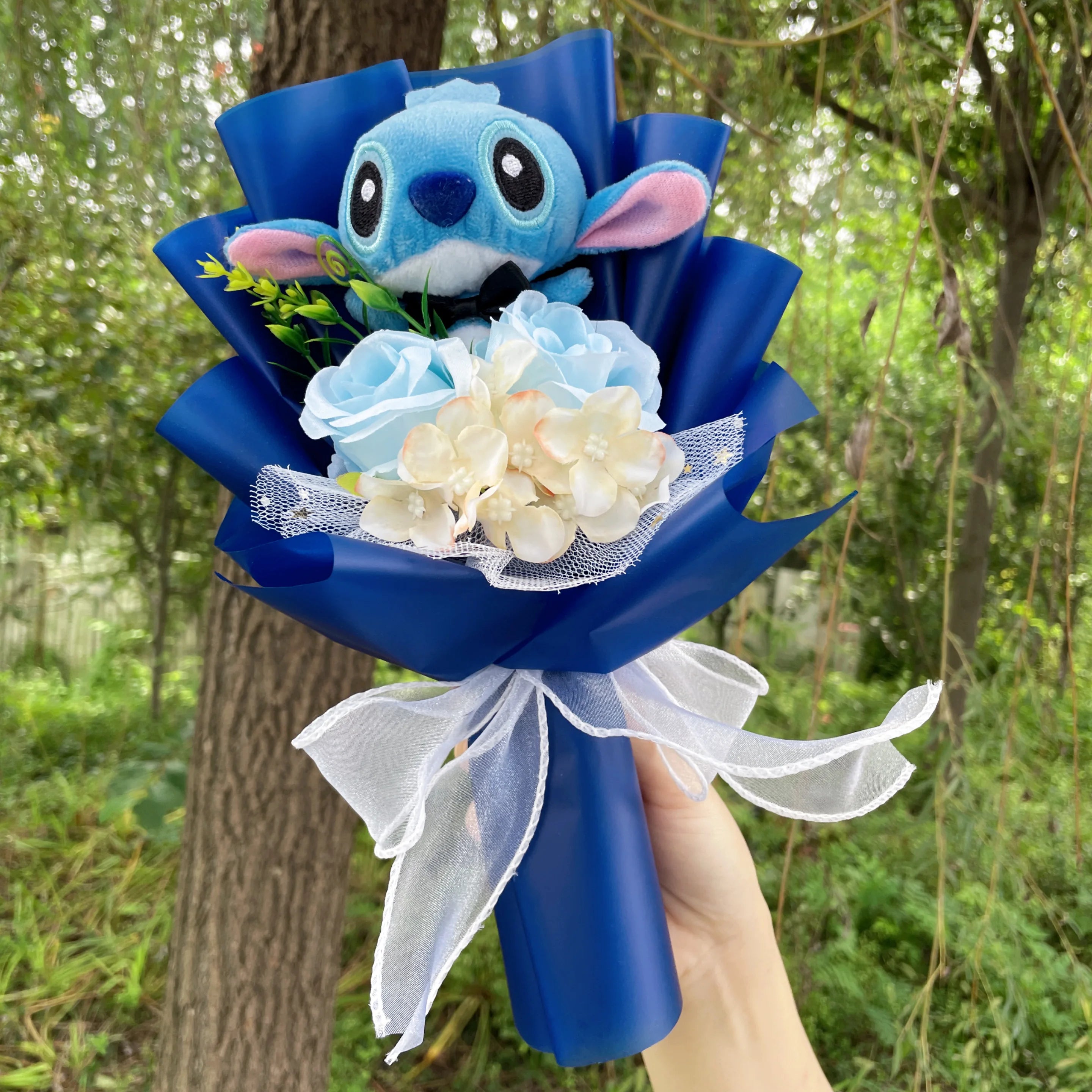 Anime Stitch Plush Bouquet Stuffed Super Soft Kids Doll Christmas Birthday Valentine Graduation Gifts - MisioBukiety.pl