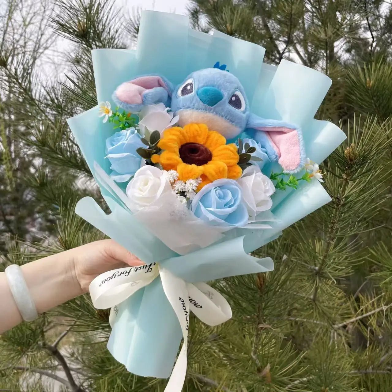 Anime Stitch Plush Bouquet Stuffed Super Soft Kids Doll Christmas Birthday Valentine Graduation Gifts - MisioBukiety.pl