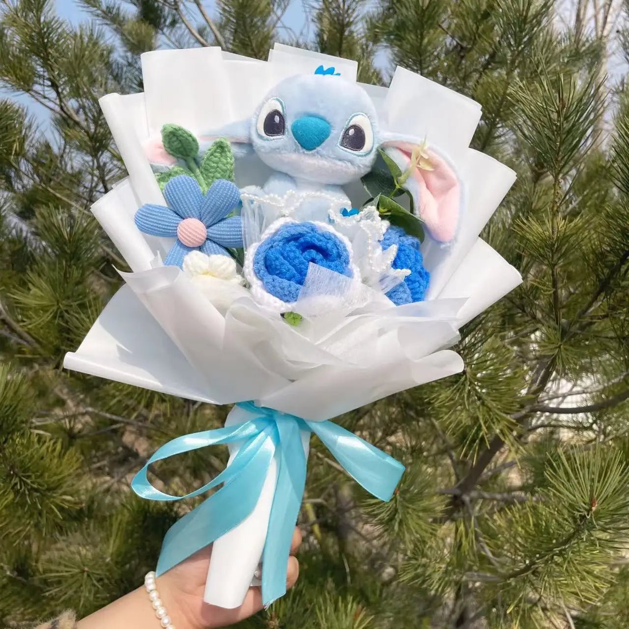 Anime Stitch Plush Bouquet Stuffed Super Soft Kids Doll Christmas Birthday Valentine Graduation Gifts - MisioBukiety.pl