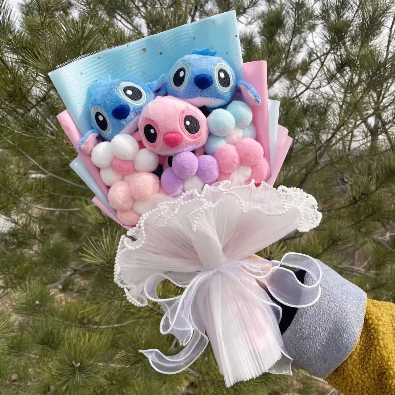Anime Stitch Plush Bouquet Stuffed Super Soft Kids Doll Christmas Birthday Valentine Graduation Gifts - MisioBukiety.pl