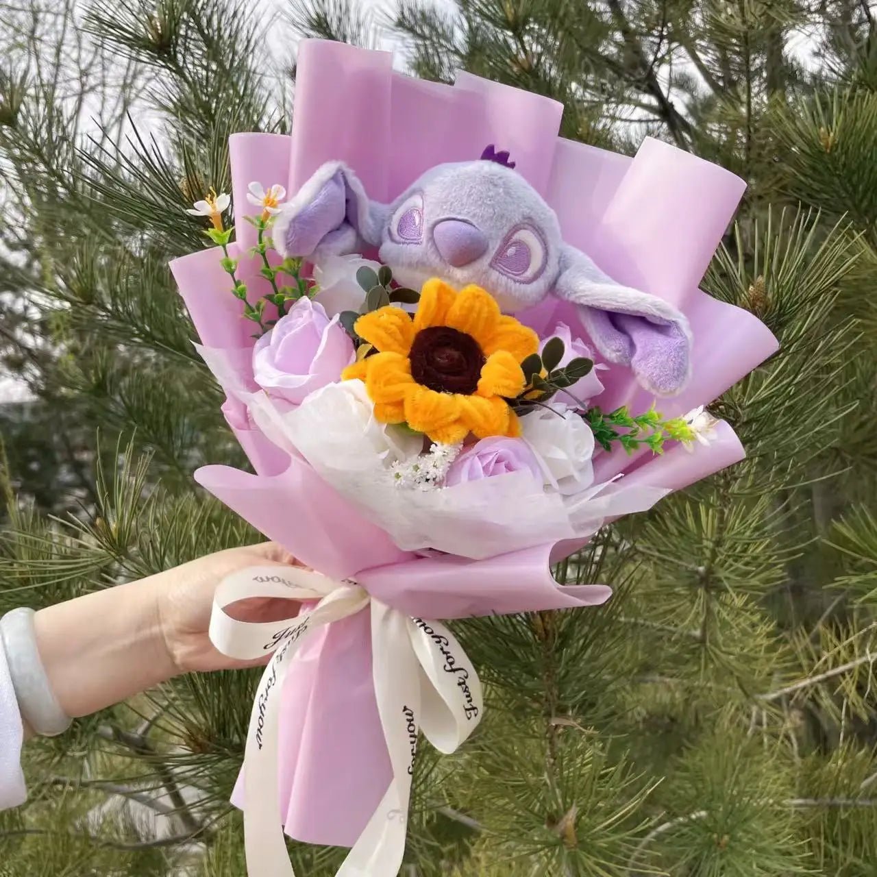 Anime Stitch Plush Bouquet Stuffed Super Soft Kids Doll Christmas Birthday Valentine Graduation Gifts - MisioBukiety.pl